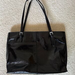 ⭐️ HOBO Elegant Black Leather Tote Bag